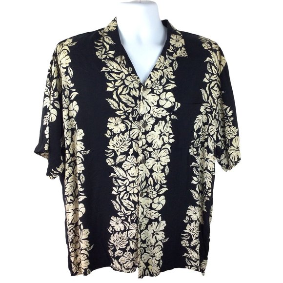 Pineapple Connection Other - Pineapple Connection Aloha Black/Cream Shirt Large